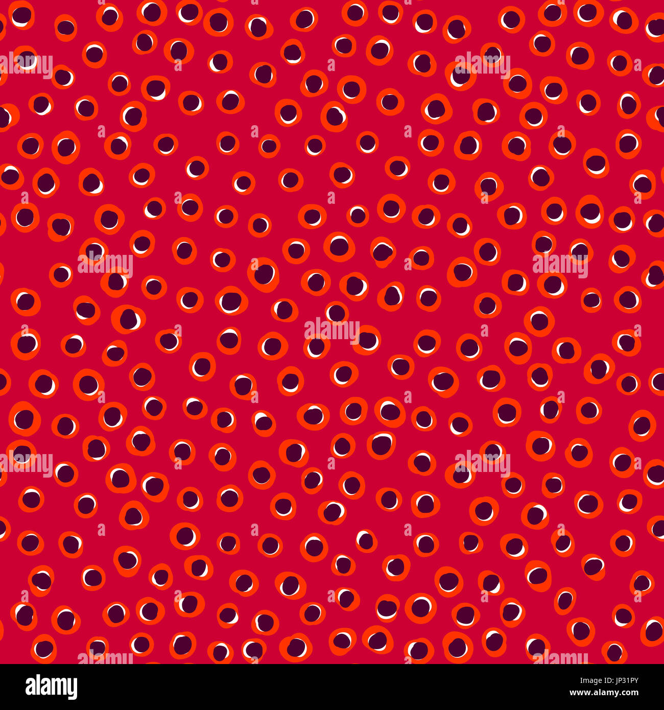 Abstract seamless pattern. Oval organic shapes background. Trendy hand