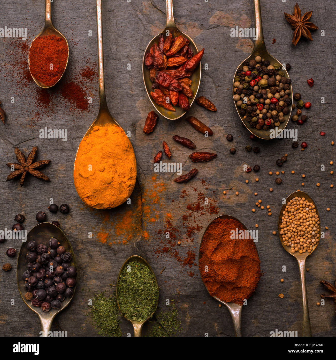 Herbs and Spices Food Photography Stock Photo