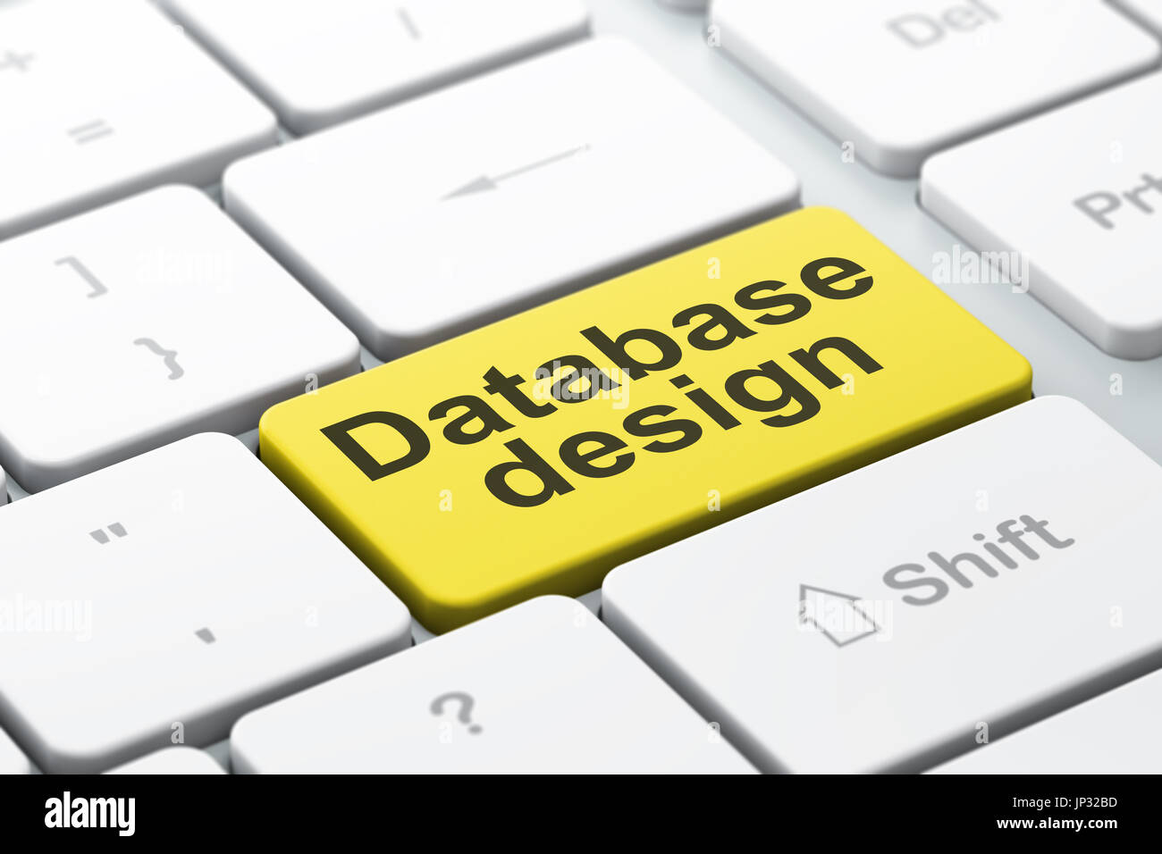 Database concept: Database Design on computer keyboard background Stock ...