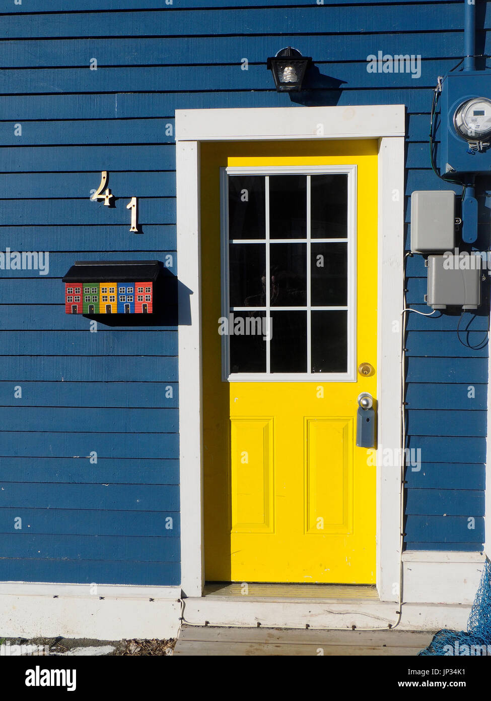 Colorful Row Houses St. John's Newfoundland Stock Photo