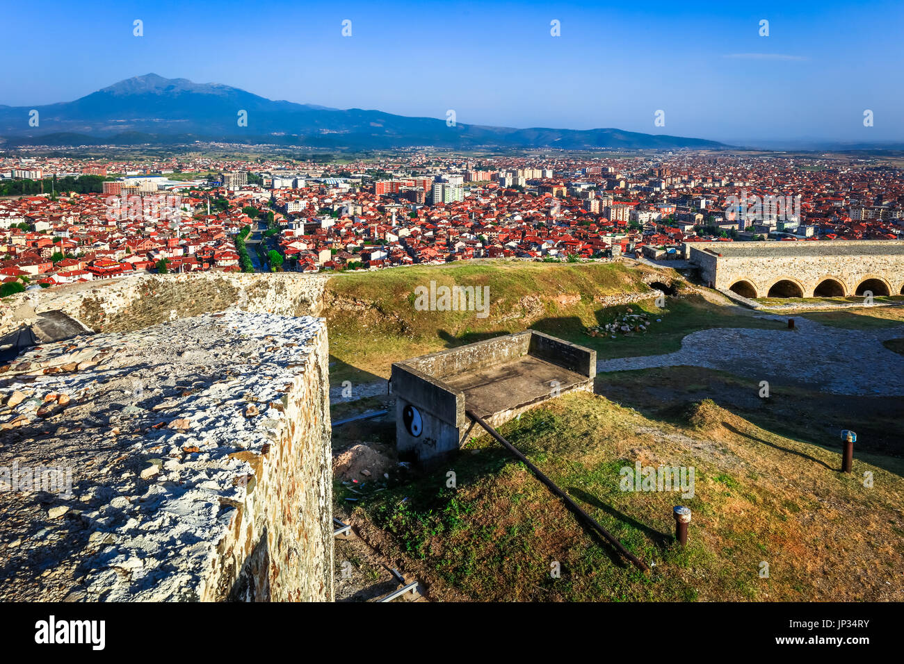 Europe, Kosovo, Prizren, Historic city, Prizren Fortress, Призренски град, Prizrenski grad, Kaljaja, Каlаја, Каљаја, Dušan's Fortress, Душанов град Stock Photo