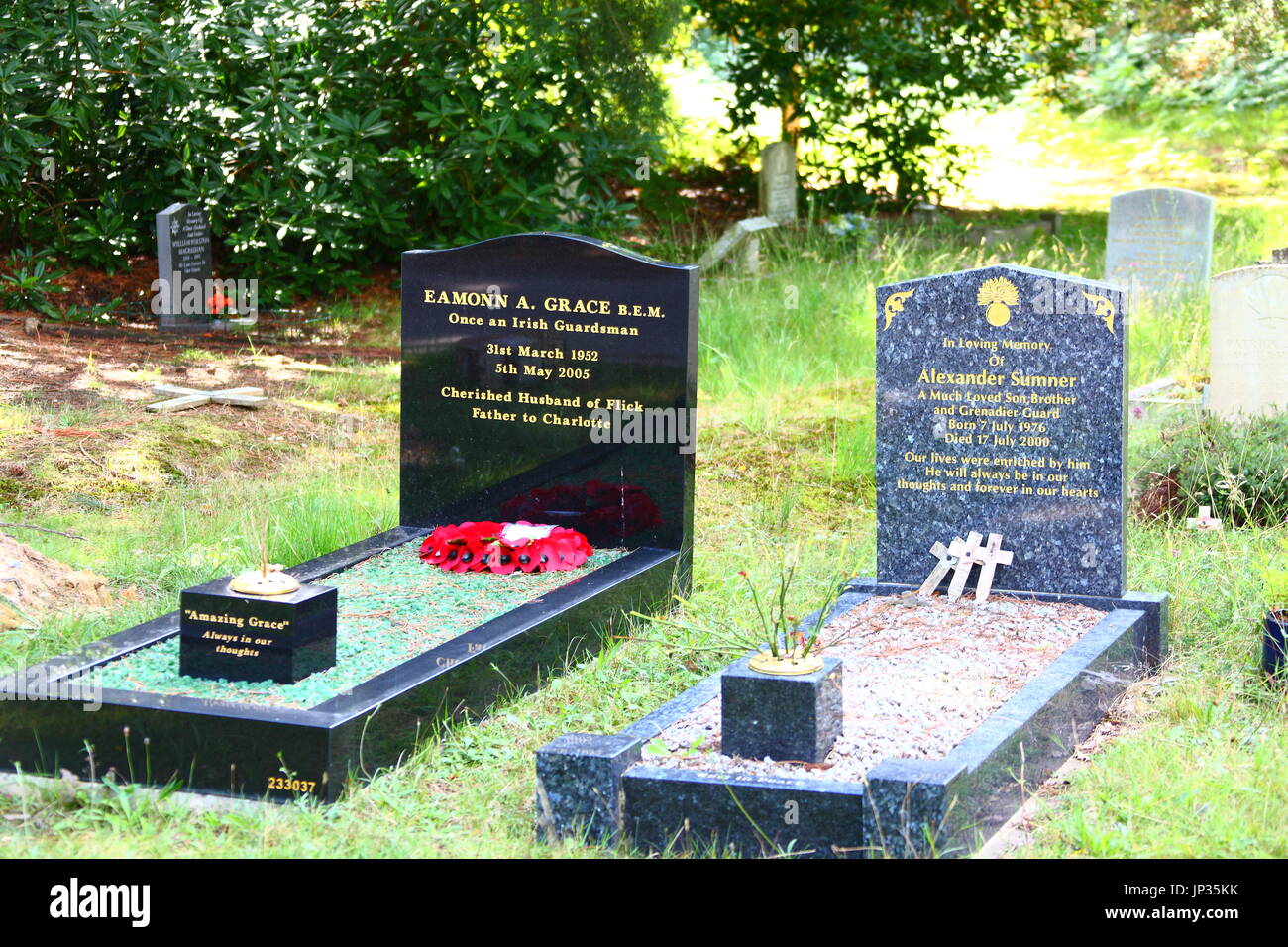 Brookwood Cemetery and Military Cemetery, also known as the London Necropolis, in Surrey. The largest cemetery in the United Kingdom established 1852. Stock Photo