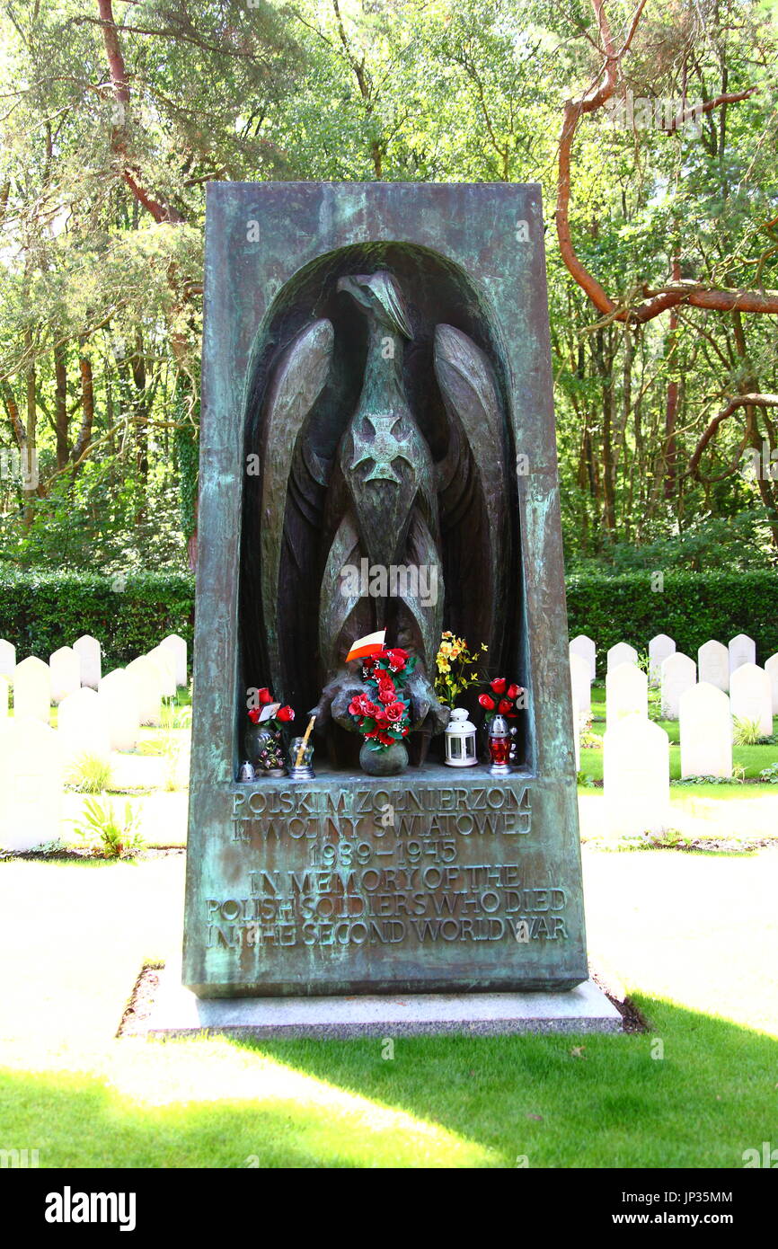 Brookwood Cemetery and Military Cemetery, also known as the London Necropolis, in Surrey. The largest cemetery in the United Kingdom established 1852. Stock Photo