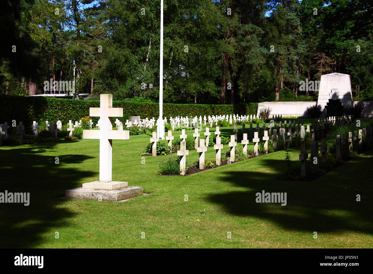 Brookwood Cemetery and Military Cemetery, also known as the London Necropolis, in Surrey. The largest cemetery in the United Kingdom established 1852. Stock Photo