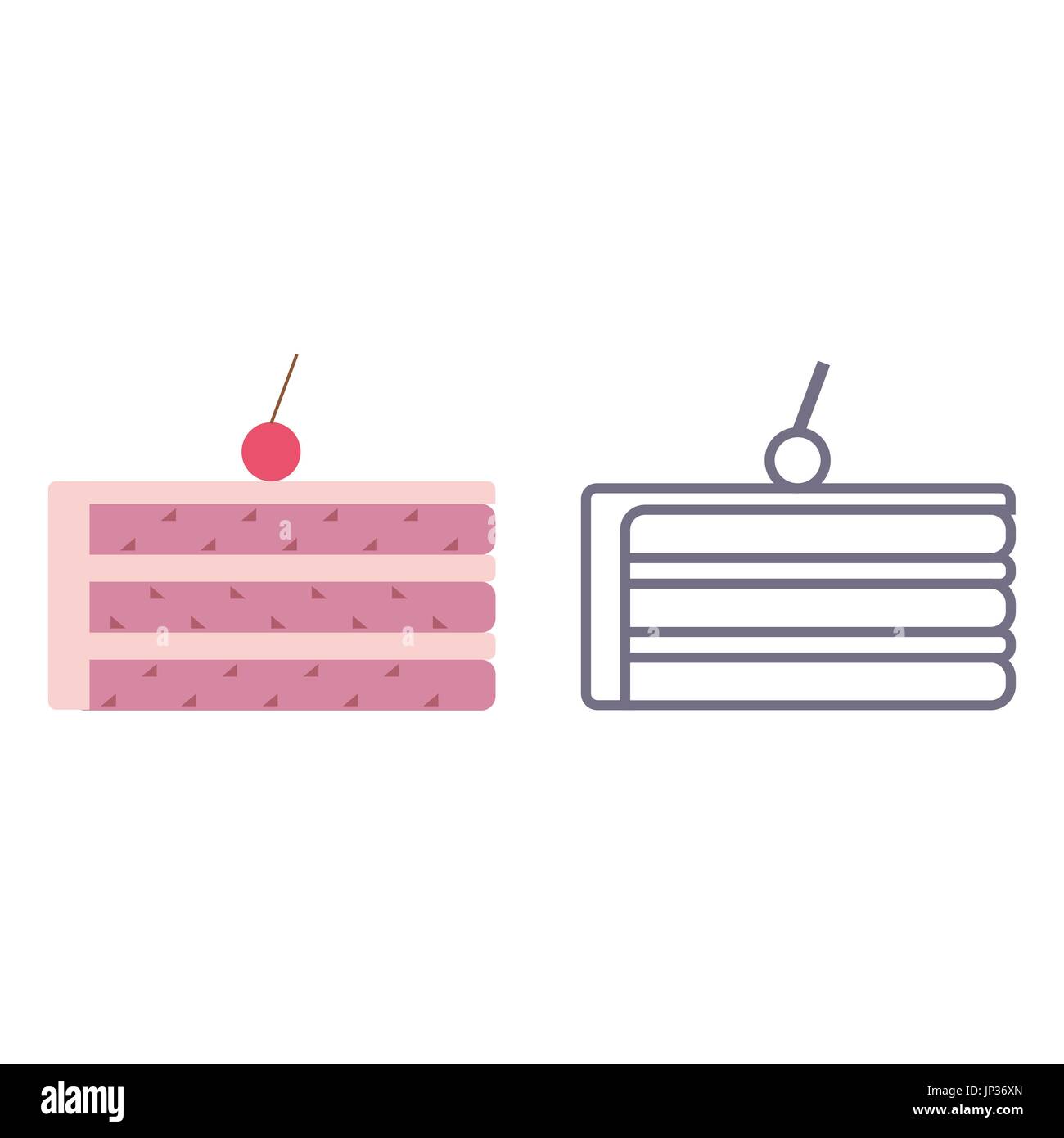 Cake. Icons on isolated background Stock Vector Image & Art - Alamy