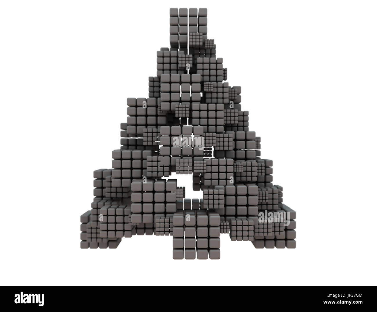 Abstract collection of cubes isolated on white background Stock Photo ...