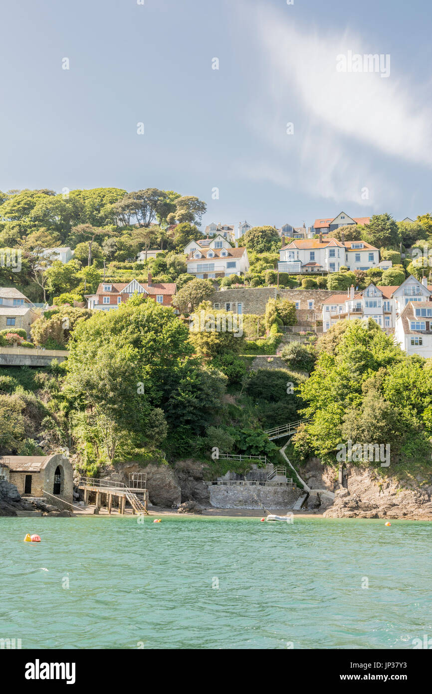Waterfront properties overlooking Harbour in south Devon, UK Stock Photo Alamy