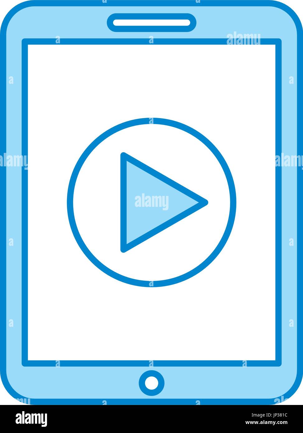 smartphone device play button Stock Vector Image & Art - Alamy