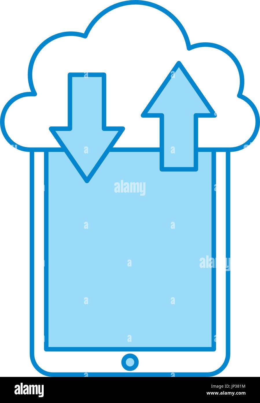 smartphone device with cloud computing Stock Vector Image & Art - Alamy