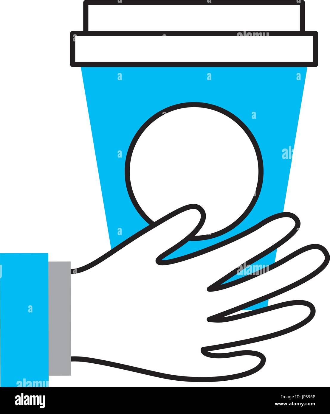 hand with coffee plastic cup icon Stock Vector Image & Art - Alamy