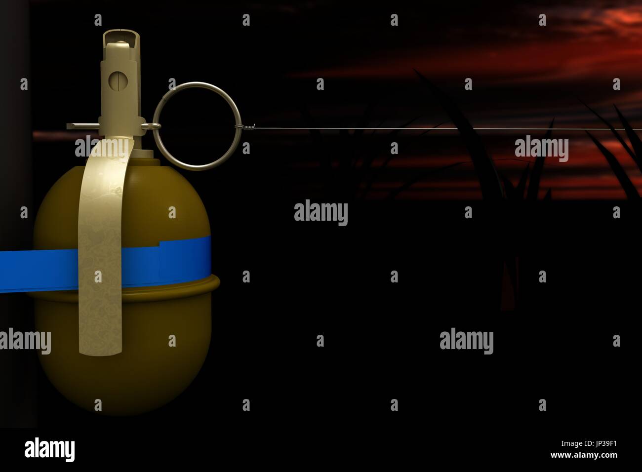 Concept of danger, appeal to attentiveness. A deadly trap a hand