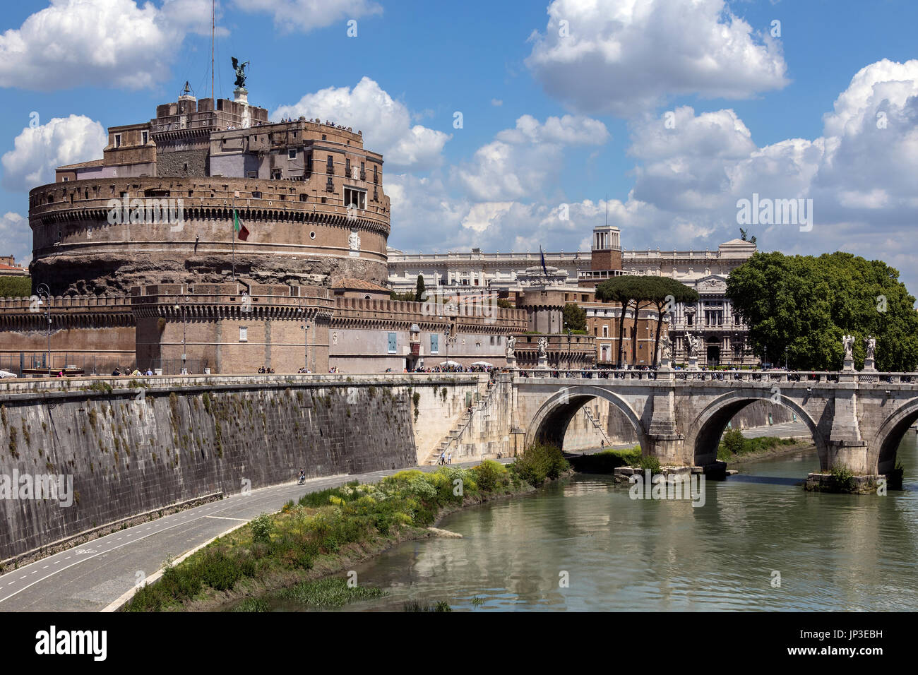 The Mausoleum of Hadrian, usually known as Castel Sant Angelo near the ...