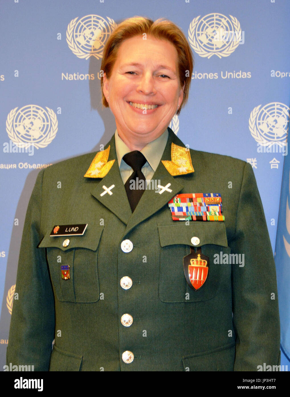 NEW YORK, United States - Major General Kristin Lund of Norway is seen ...