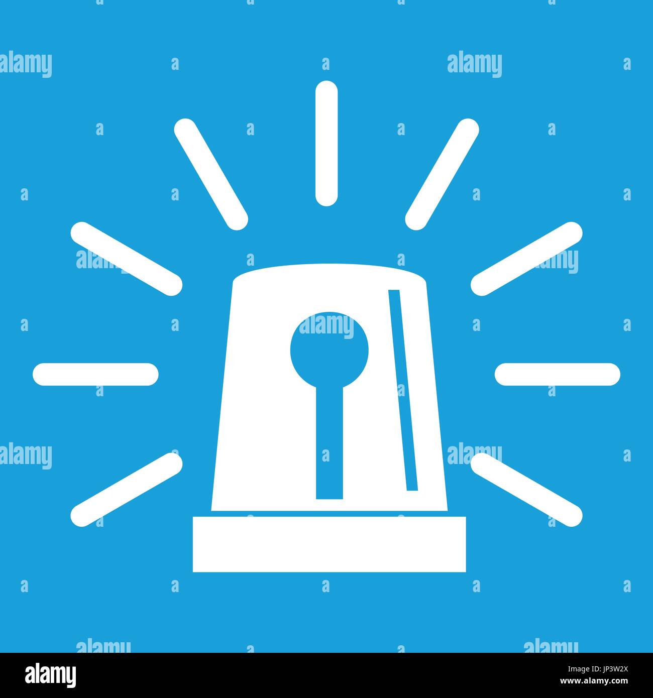 Flashing emergency light icon white Stock Vector Image & Art Alamy