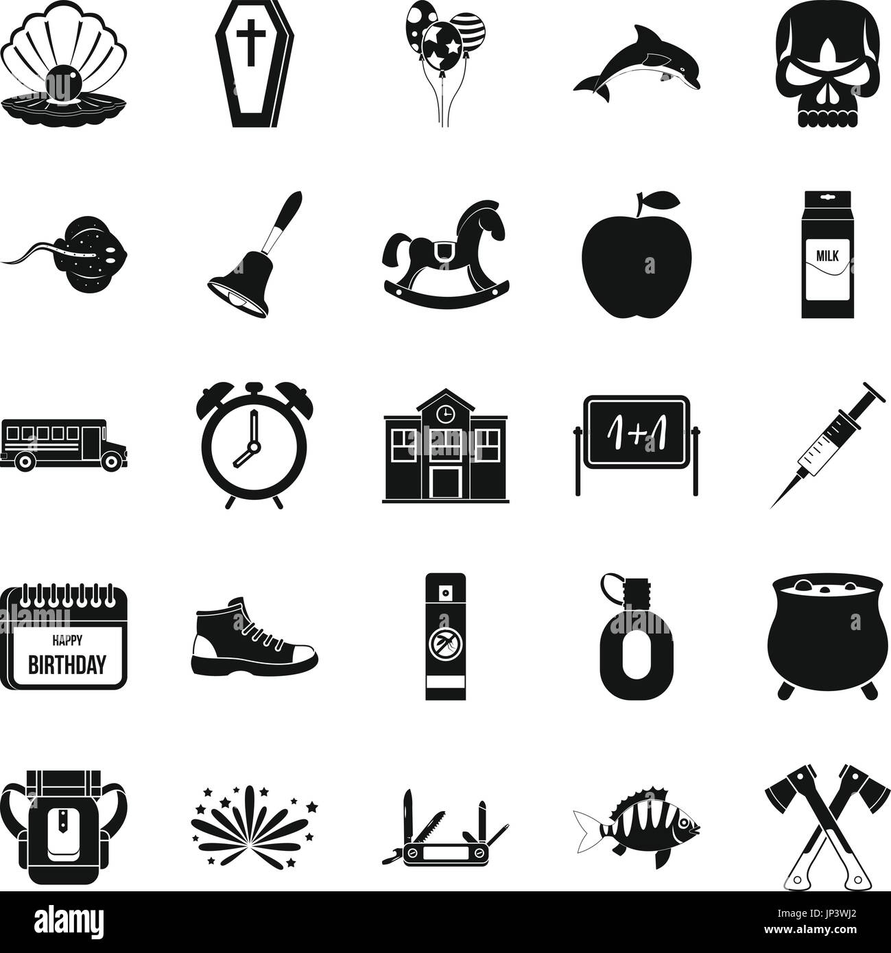 Autumnal icons set, simple style Stock Vector Image & Art - Alamy