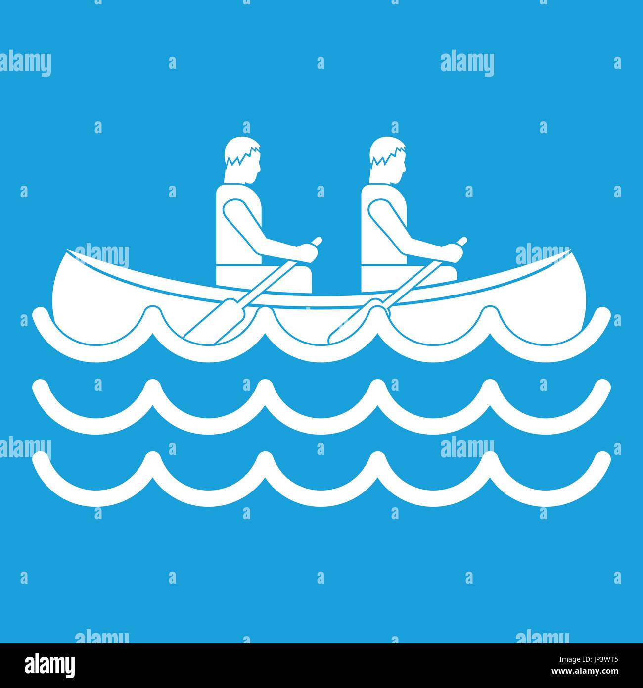 Canoeing icon white Stock Vector Image & Art Alamy