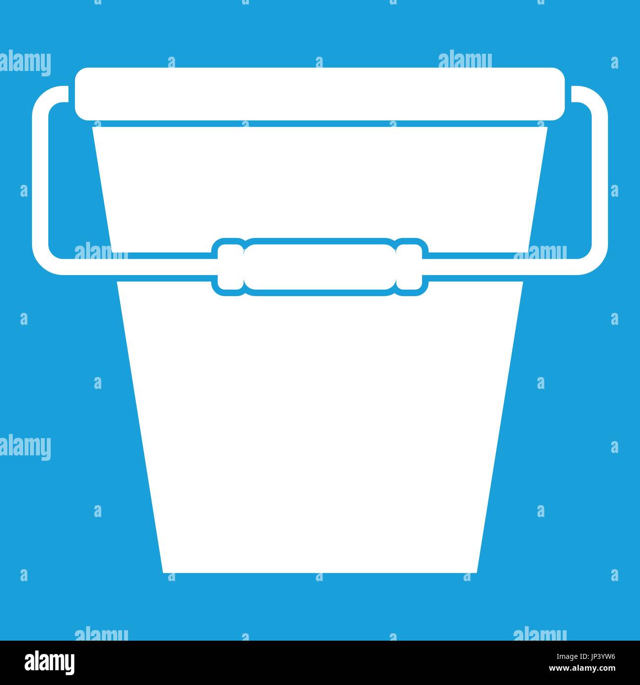 Empty bucket icon white Stock Vector Image & Art - Alamy