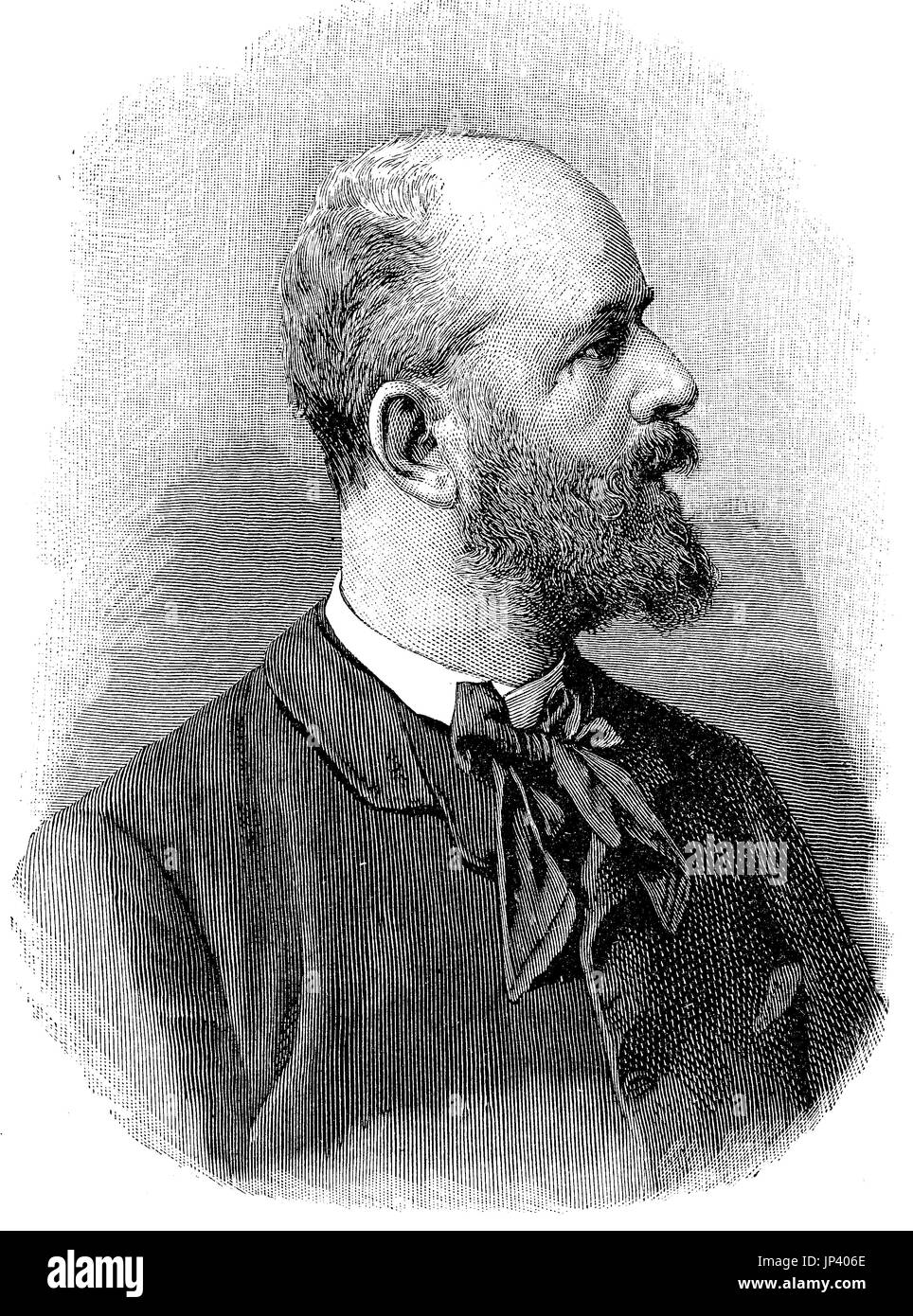 Arthur Gundaccar von Suttner, February 21, 1850 - December 10, 1902, was an  Austrian writer, digital improved reproduction of a woodcut publication  from the year 1888 Stock Photo - Alamy