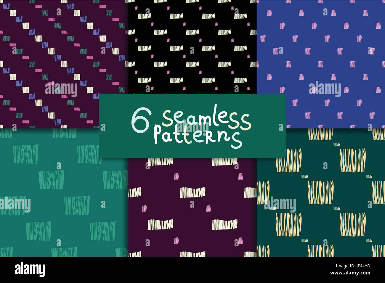 Abstract seamless pattern set Stock Vector Image & Art - Alamy