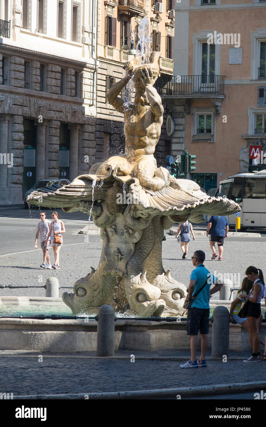 Fontana del Tritone Stock Photo