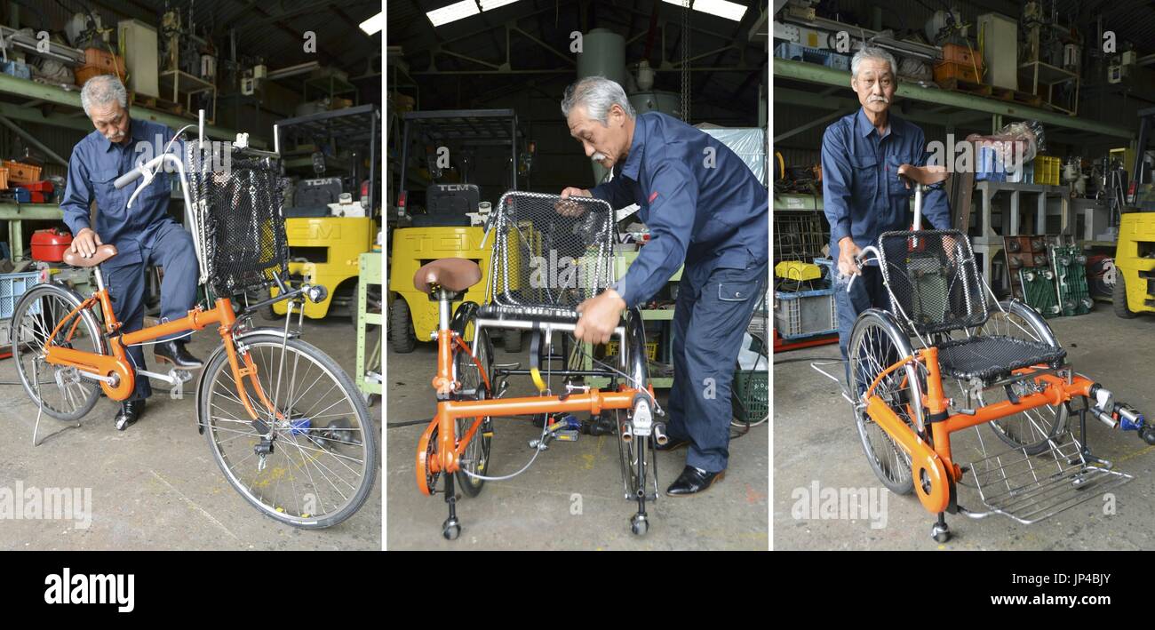 NAGOYA, Japan A bicycle which can transform into wheelchair is