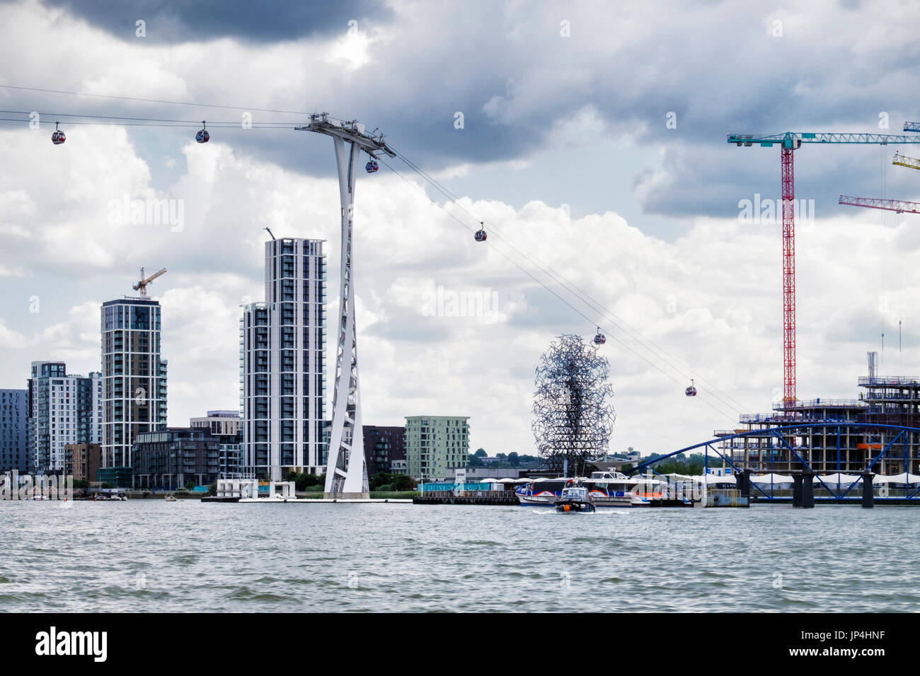 UK,London,Greenwich Peninsula. New Build luxury riverside apartments
