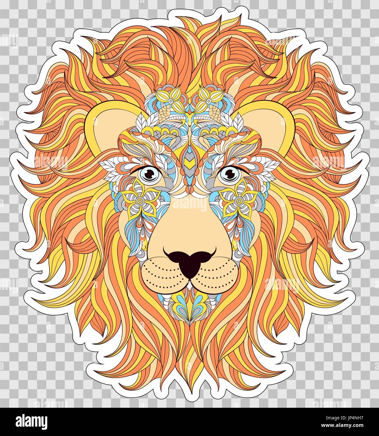 Colorful head of lion Stock Vector Image & Art - Alamy