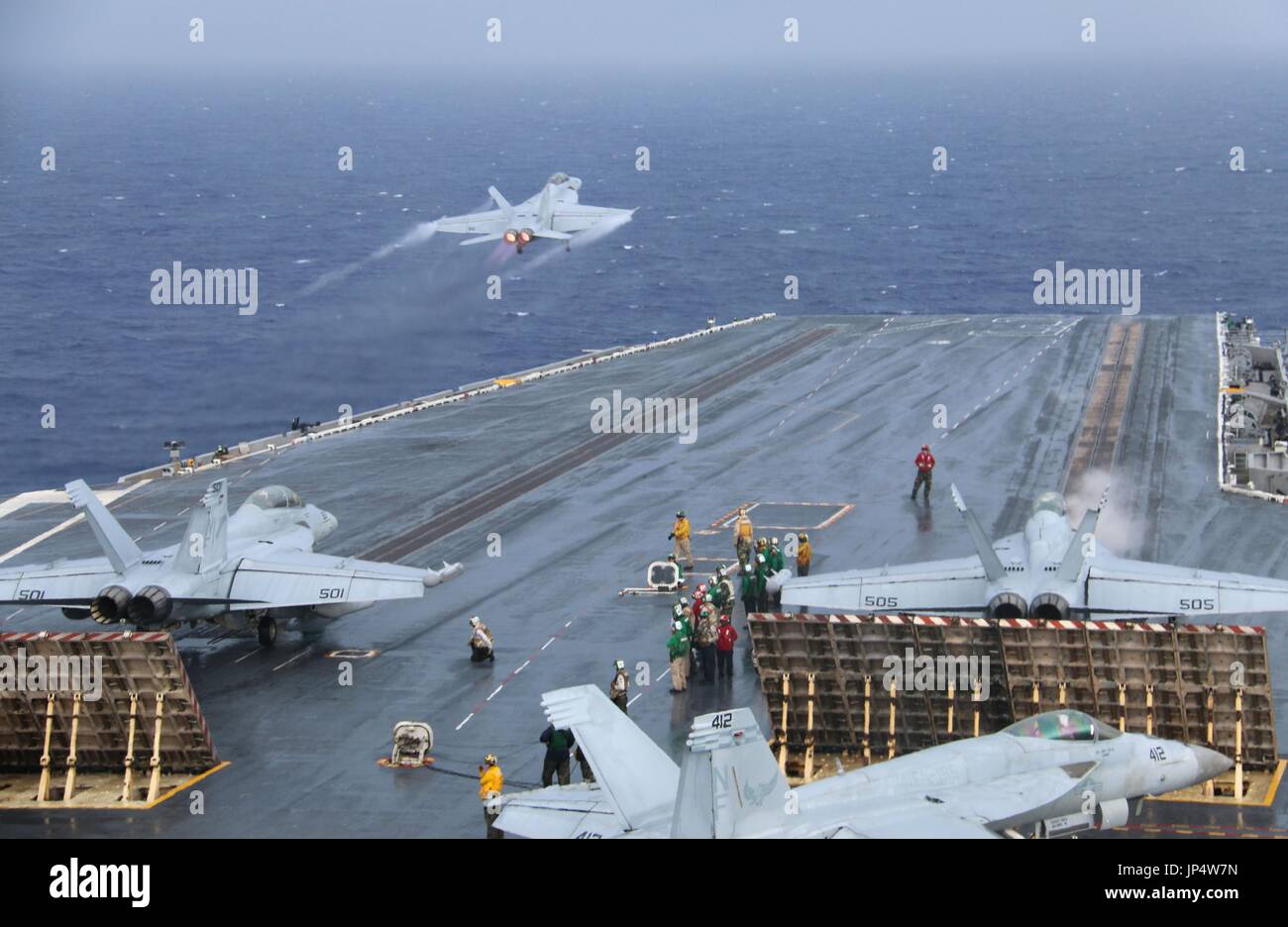 GUAM, United States An F/A18 fighter jet takes off from the U.S