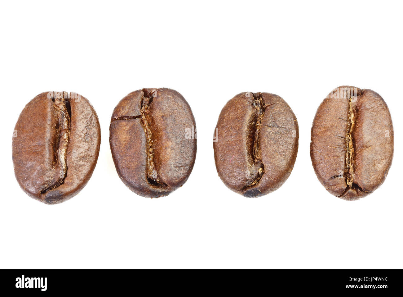 Coffee beans under microscope - extreme close up of coffee beans Stock Photo