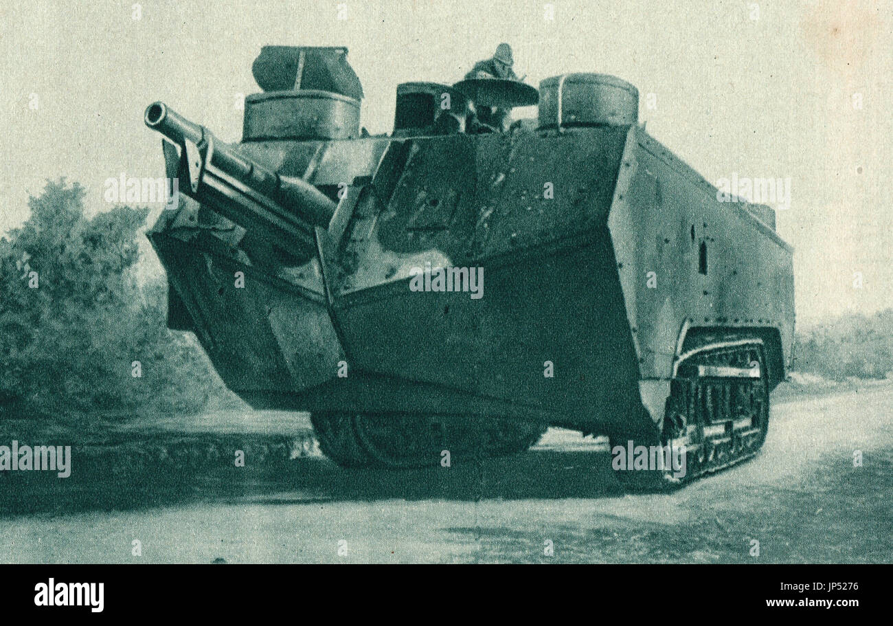 Improved French tank of 1918 Stock Photo