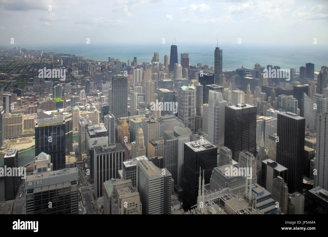views of chicago from the top of the willis tower Illinois Stock Photo