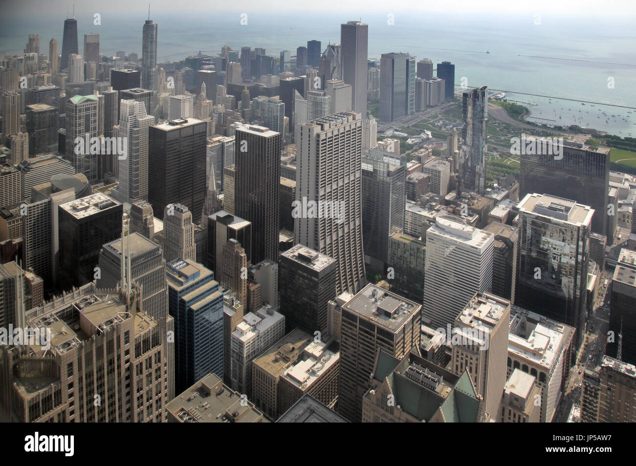 views of chicago from the top of the willis tower Illinois Stock Photo