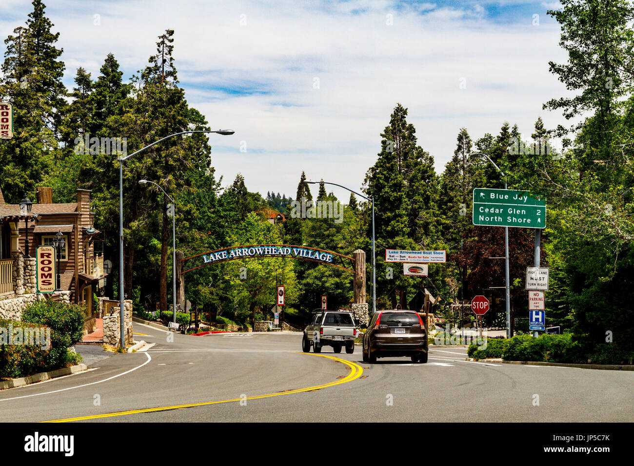 Lake Arrowhead Village in Southern California USA Stock Photo Alamy