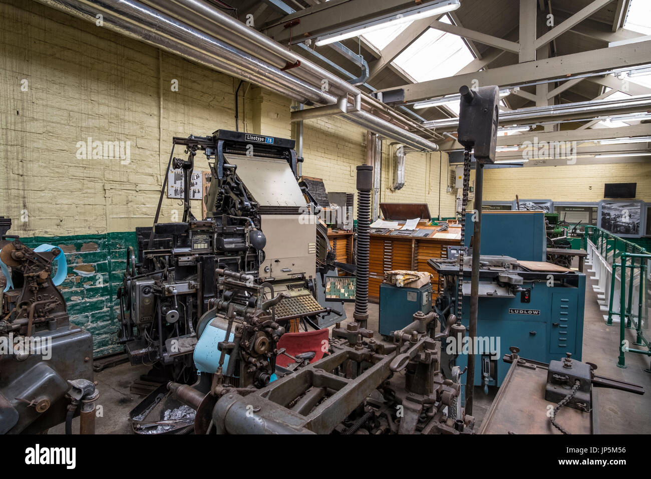 Some impressive old printing equipment on display at the industrial