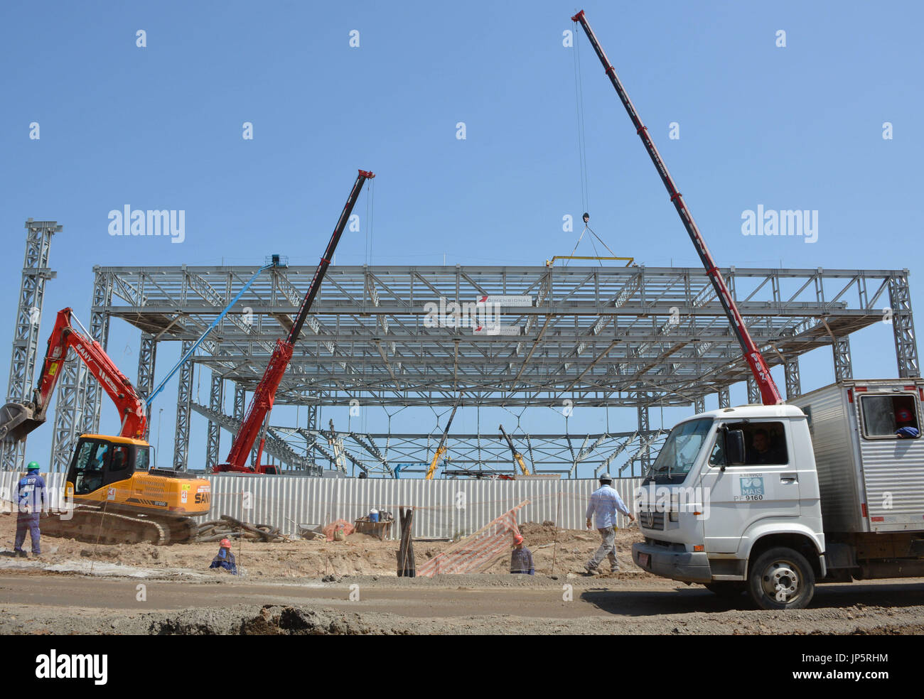 RIO DE JANEIRO, Brazil Construction of a handball facility is under