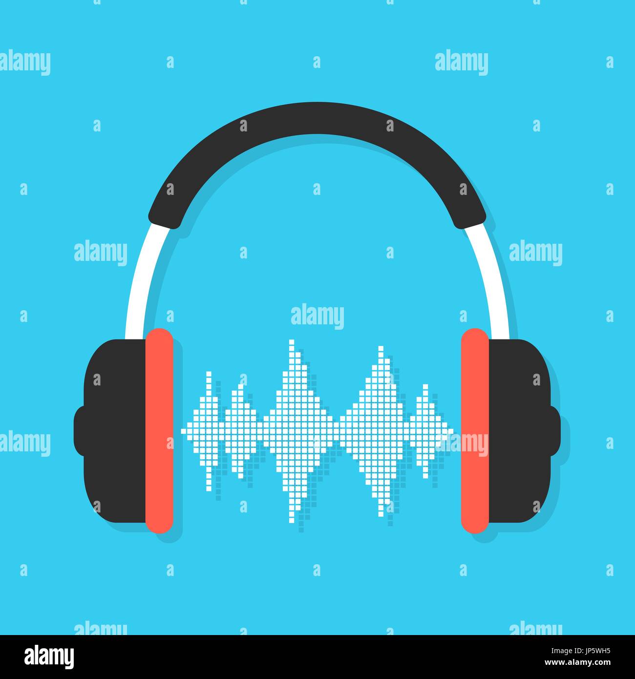 headphones and equalizer with shadow Stock Vector Image & Art Alamy