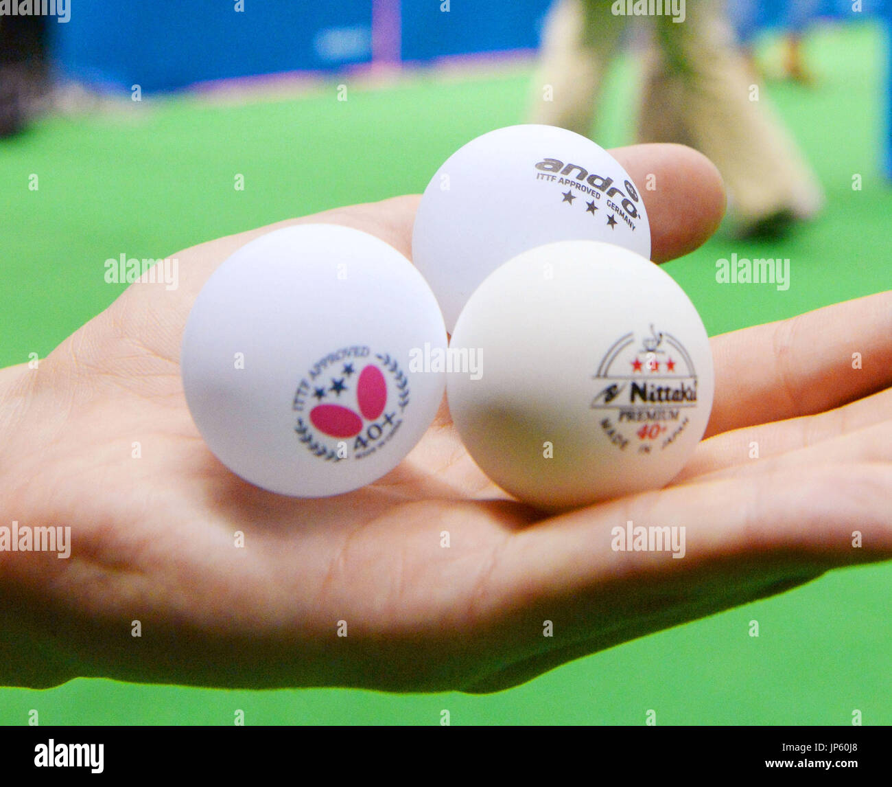 TOKYO, Japan Table tennis balls made of plastic in place of celluloid