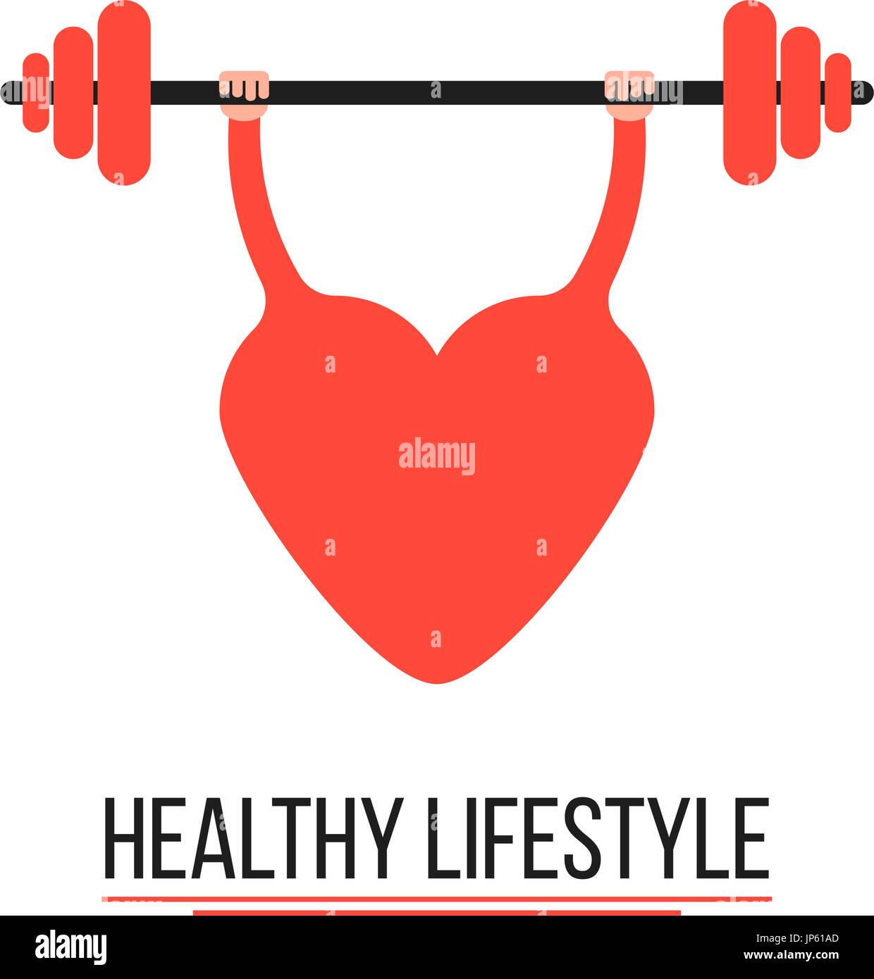 concept of healthy lifestyle with training heart Stock Vector Image