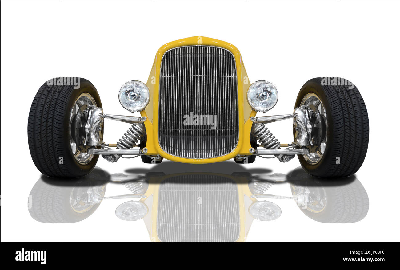A head on view of a 1932 Ford Hot Rod Stock Photo