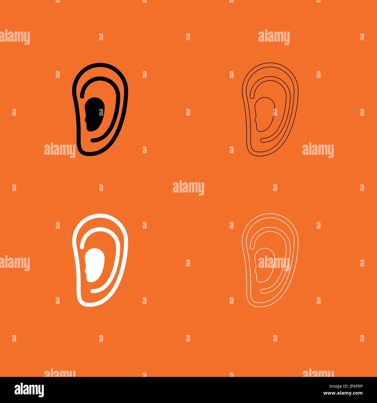 Sense Of Audition Stock Vector Images - Alamy