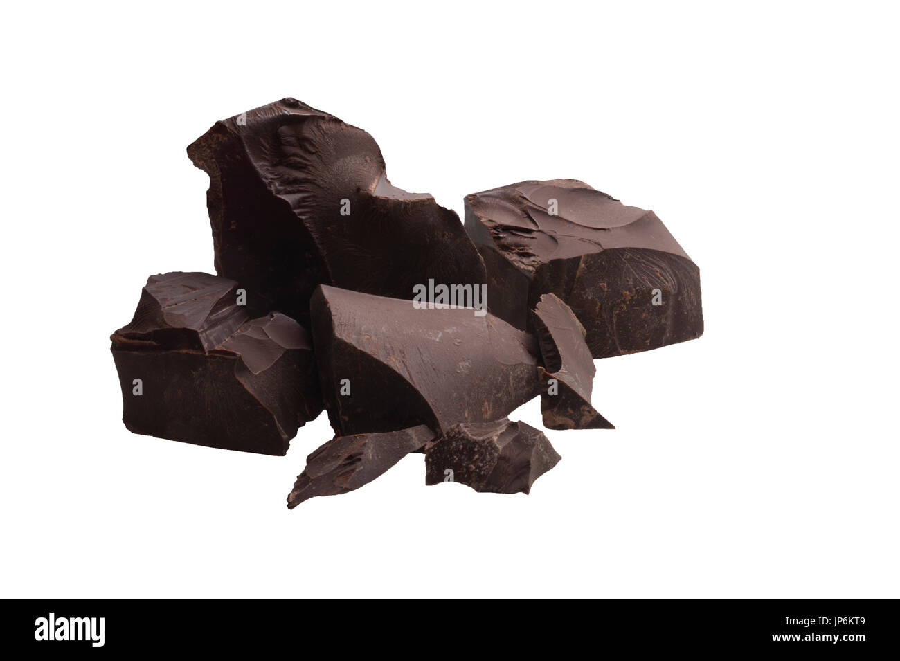 Dark Chocolate Chunks Stock Photo