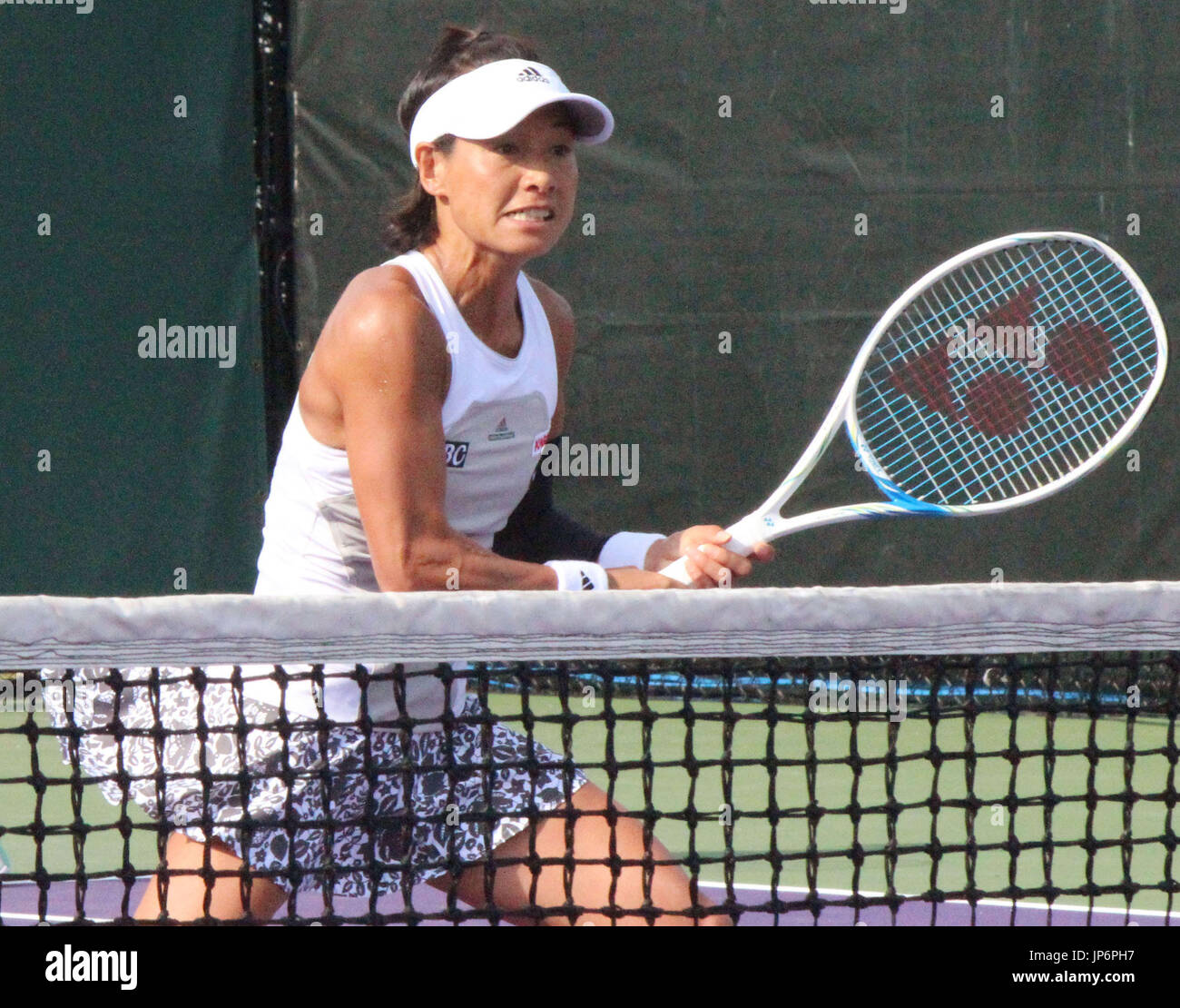 Japanese tennis player Kimiko Date-Krumm plays in a tournament in Miami 