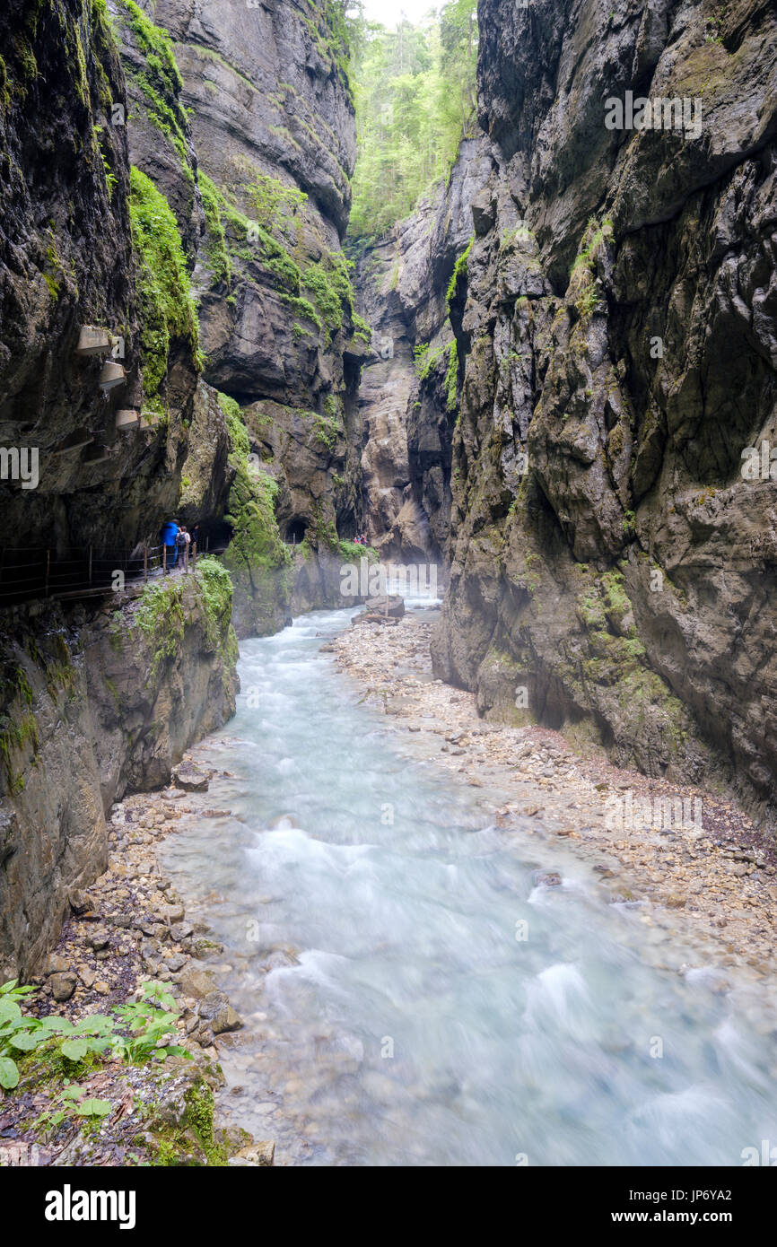 Partnach Gorge - Partnachklamm, Garmisch-Partenkirchen, Upper Bavaria ...