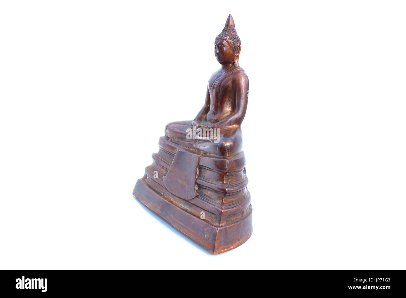 Buddha statue on isolated white Stock Photo