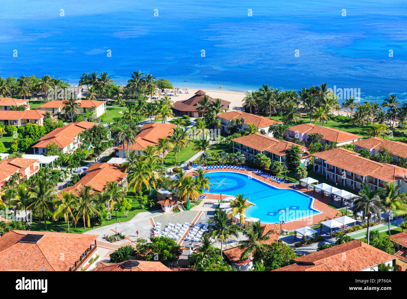 memories jibacoa hotel with pool and beach from above cuba JP760A