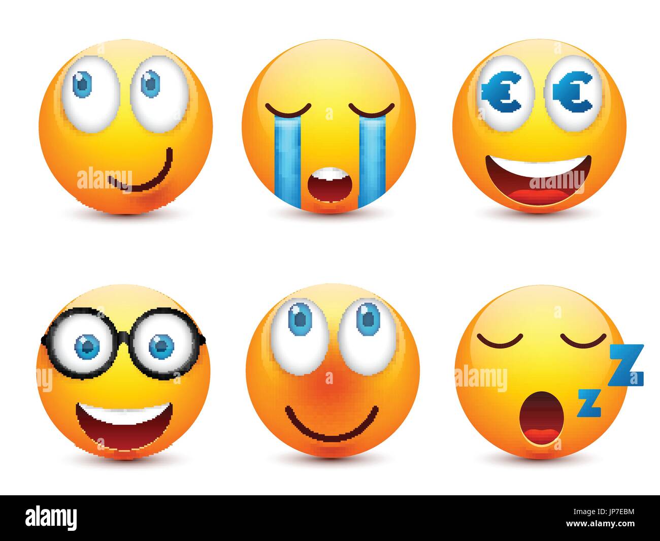 Vector SET-81 Social Media Avatar Emoticon Smiley Emoji Ícone