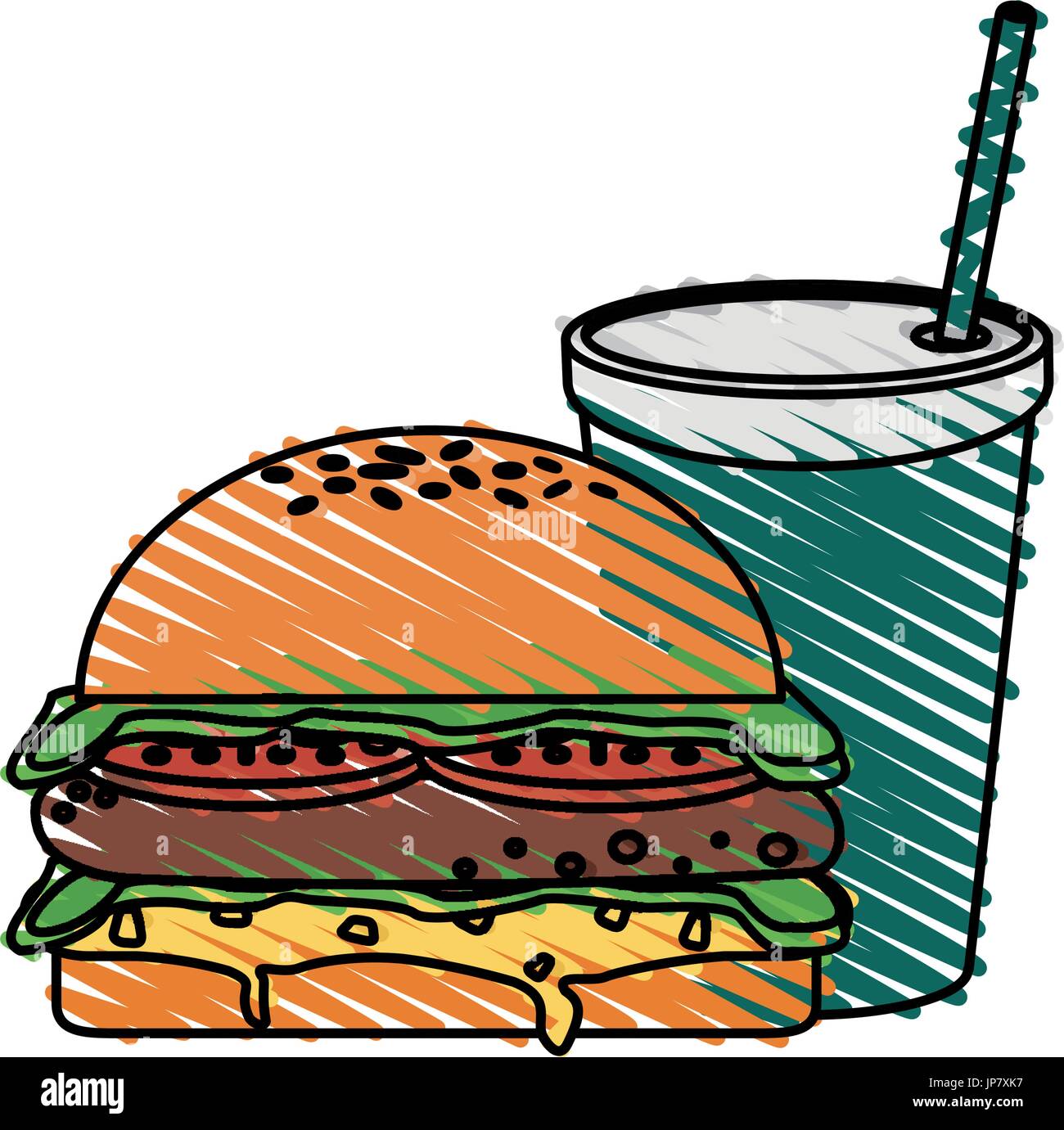 fast food hamburger icon Stock Vector Image & Art - Alamy