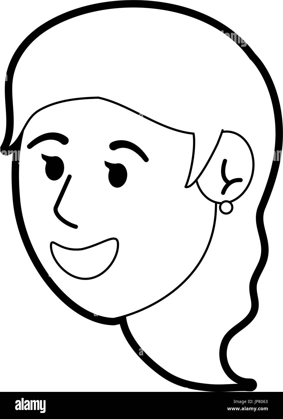happy young women face Stock Vector Image &amp; Art - Alamy