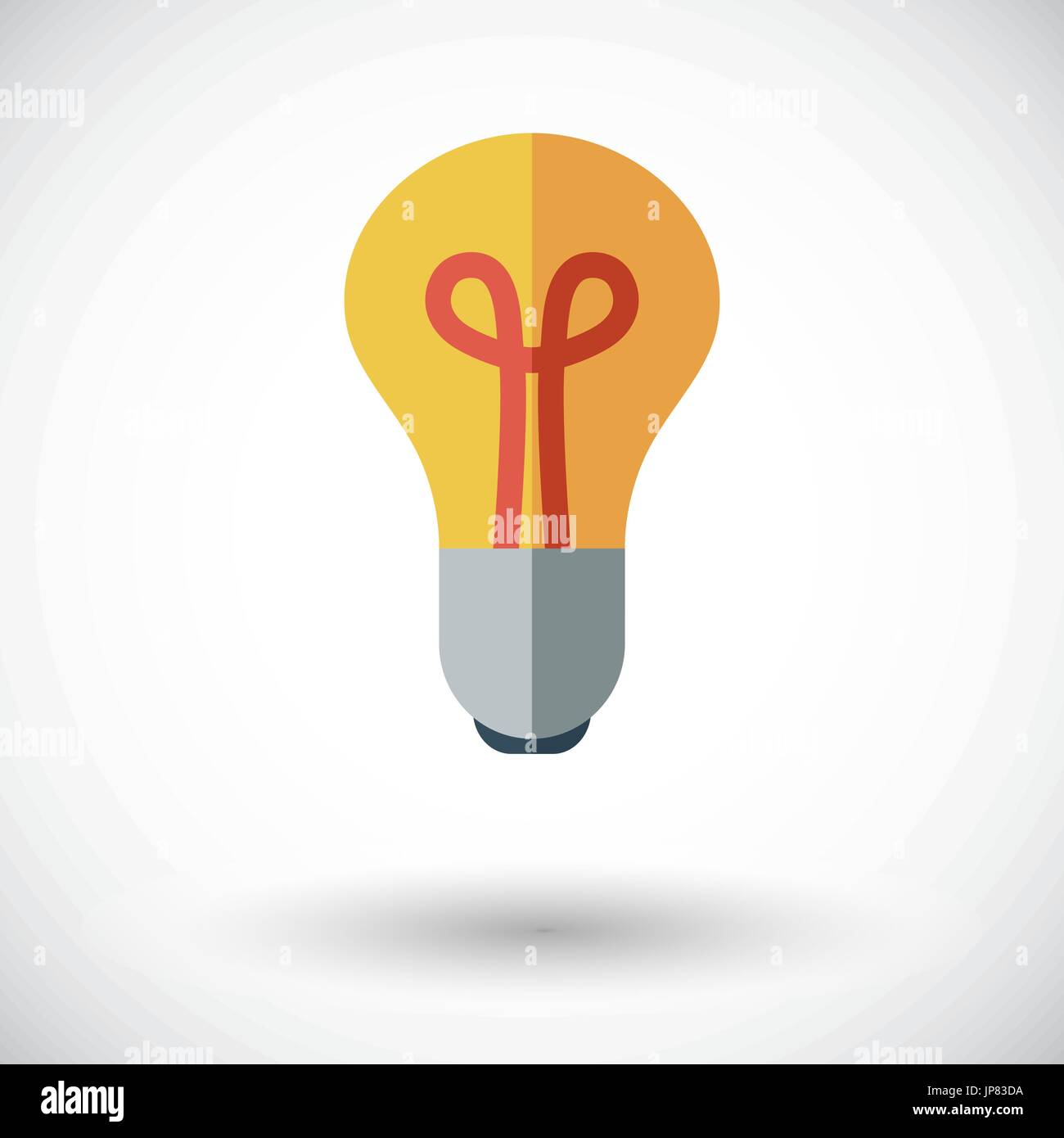 Bulb. Single flat icon on white background. Vector illustration Stock ...