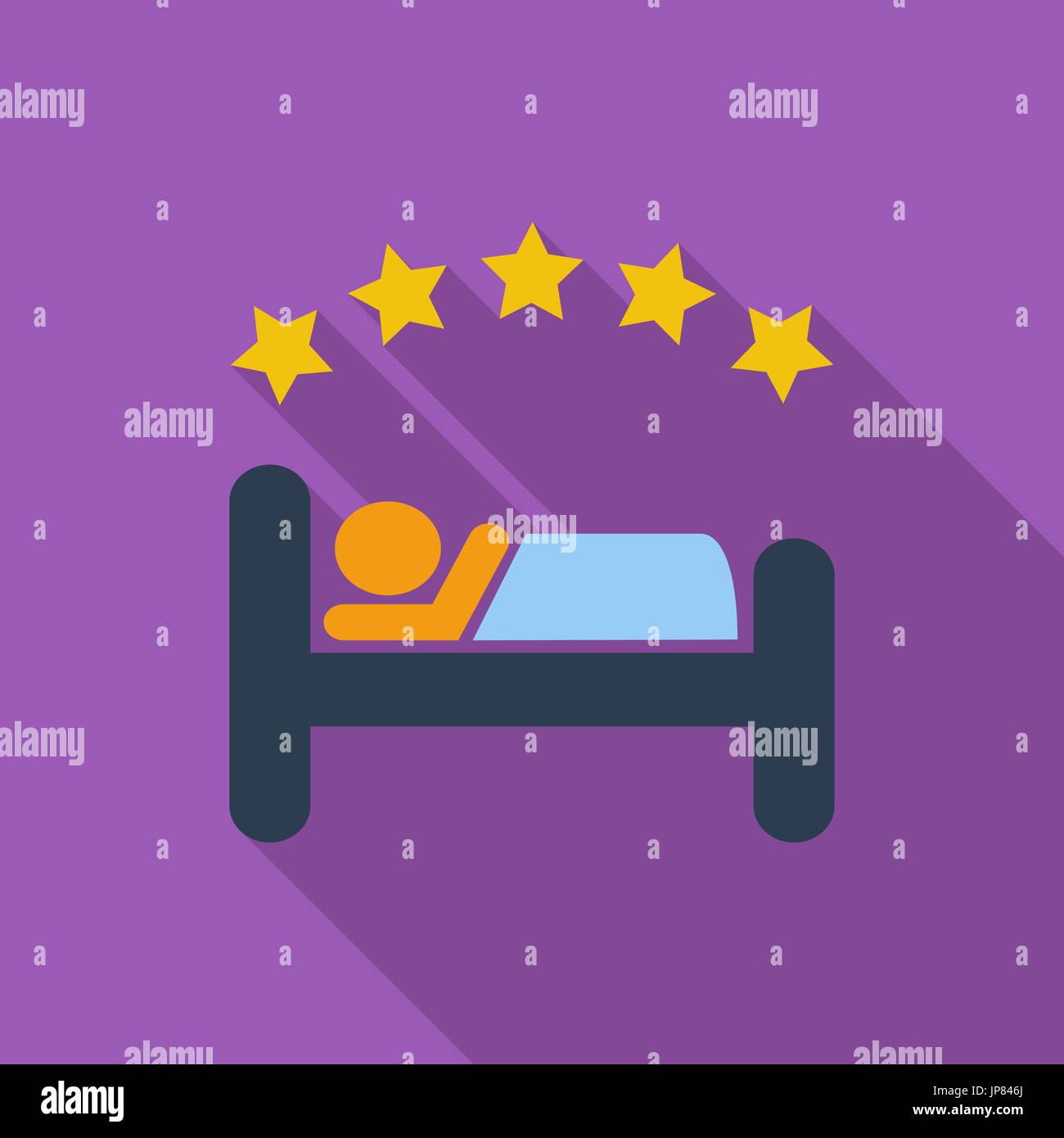 Hotel icon. Flat vector related icon with long shadow for web and mobile applications. It can be used as - logo, pictogram, icon, infographic element. Stock Vector